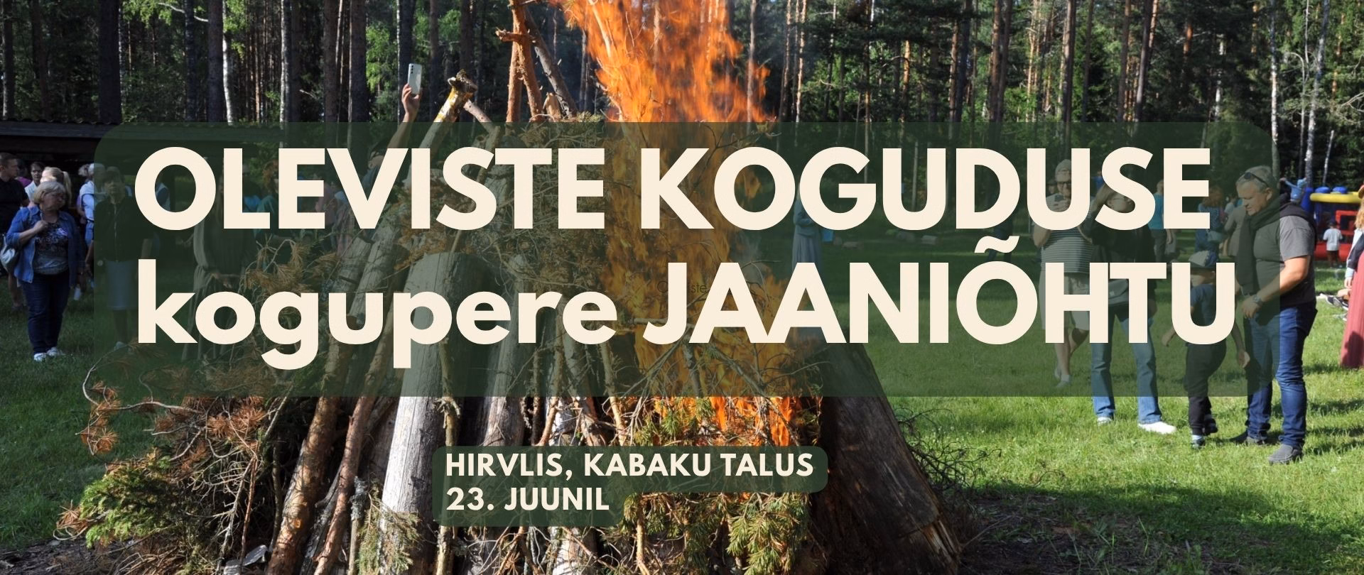 Oleviste koguduse Jaaniõhtu 23. juunil kell 16.00