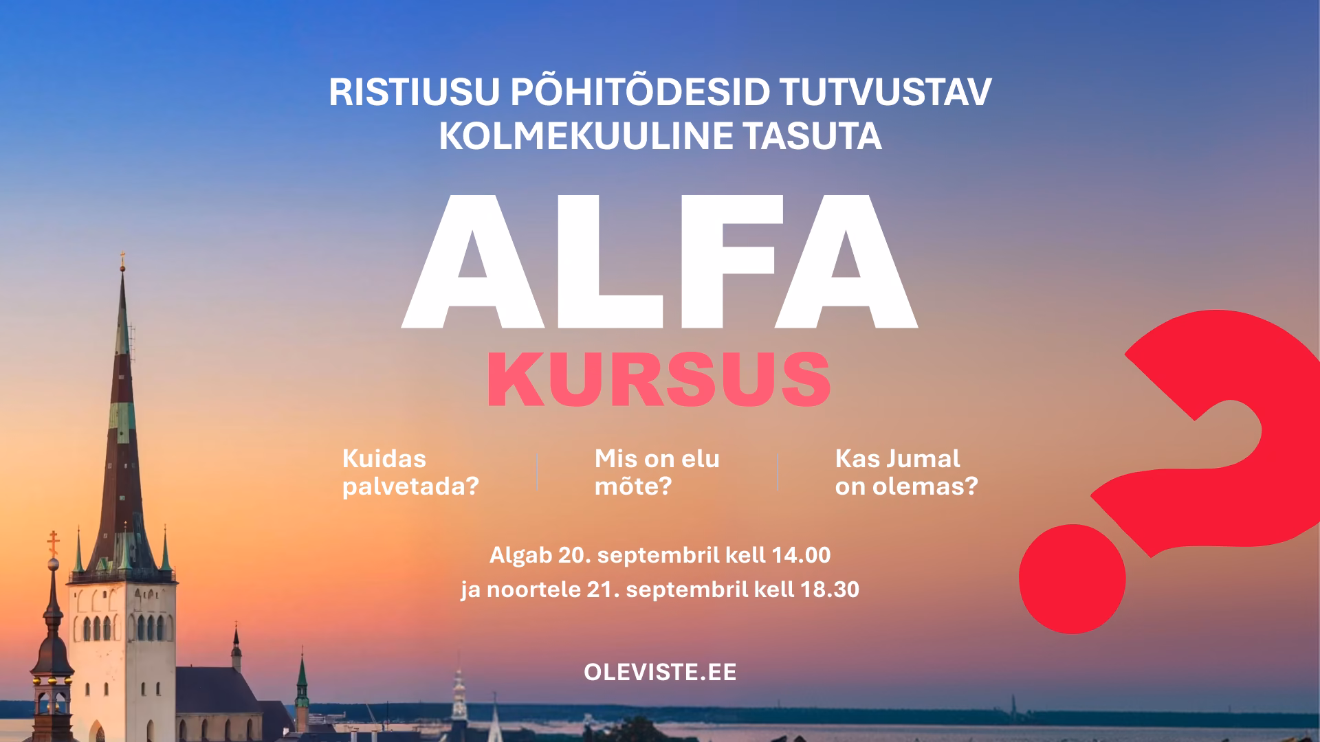 ALFA kursused algavad 20. ja 21. septembril!